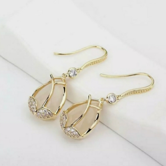 Moonstone Earrings - Picture 2 of 7